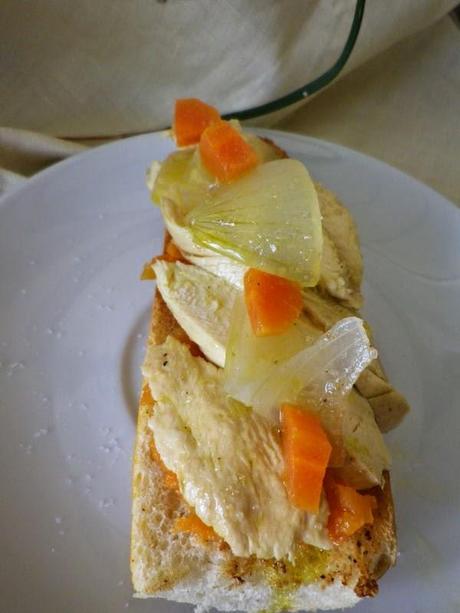 Zamora y Tosta de Pollo Escabechado