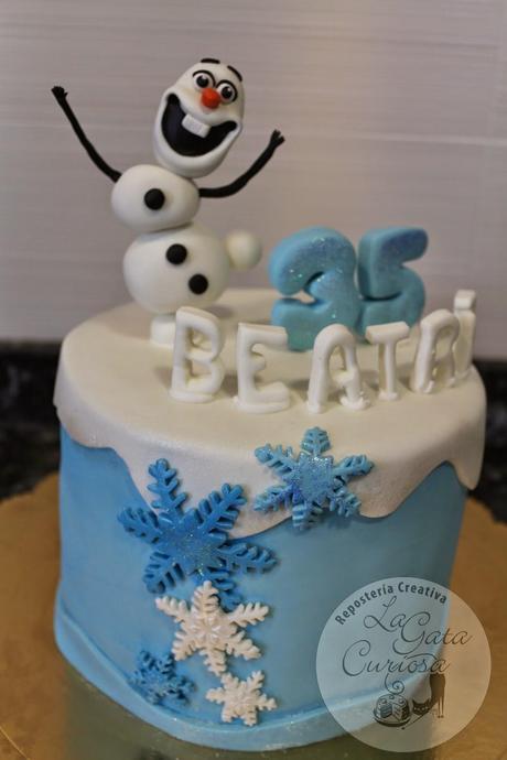 TARTA FONDANT FROZEN PARA BEATRIZ