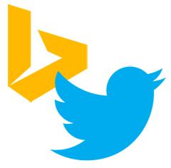 En Bing ahora se puede buscar por Hashtags y nombre de @usuario de Twitter bing-twitter-logos