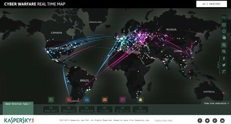 Mapa de ataques informáticos en tiempo real