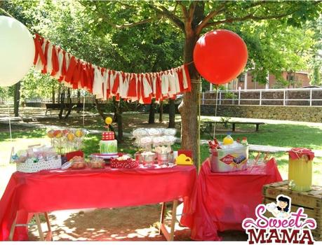 Fiesta Picnic rojo y balnco