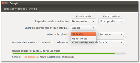 CÓMO CAMBIAR EL COMPORTAMIENTO DE UBUNTU 14.04 CUANDO BAJAS LA PANTALLA DE TU PORTÁTIL CÓMO CAMBIAR EL COMPORTAMIENTO DE UBUNTU 14.04 CUANDO BAJAS LA PANTALLA DE TU PORTÁTIL