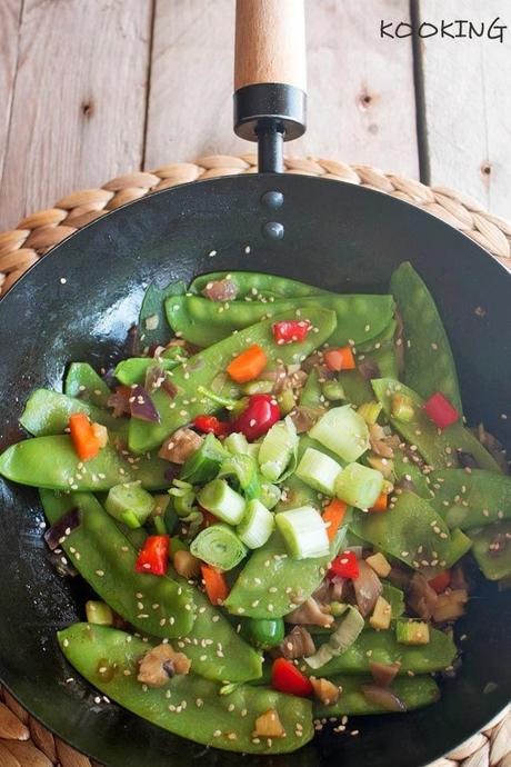 Tirabeques al wok Tirabeques al wok