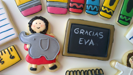 ♥ Galletas regalo de fin de curso a profesora