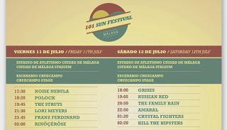 Horarios del 101 Sun Festival malagueño