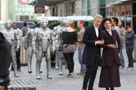 Doctor-Who-Seaso-8-Peter Capaldi-Michelle Gomes-and-Cybermen