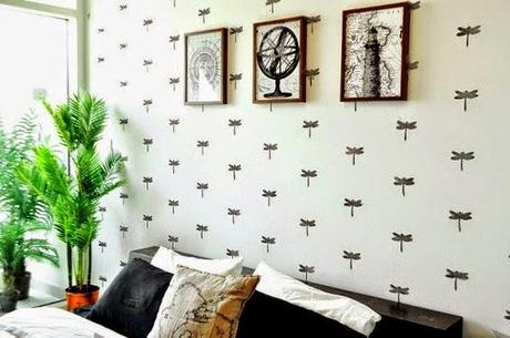 DIY: cómo estampar la pared con sellos