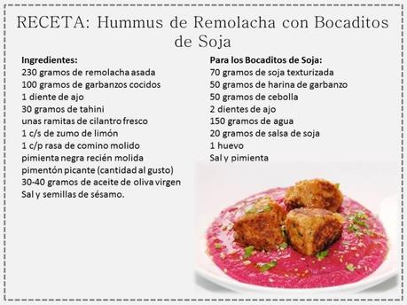 Hummus de Remolacha con Bocaditos de Soja hummus remolacha y soja