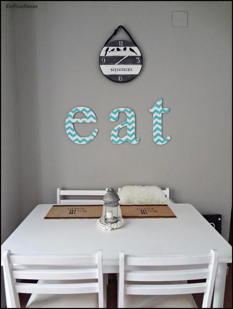 Letras con estampado Chevron + antes/después Letras con estampado Chevron + antes/después