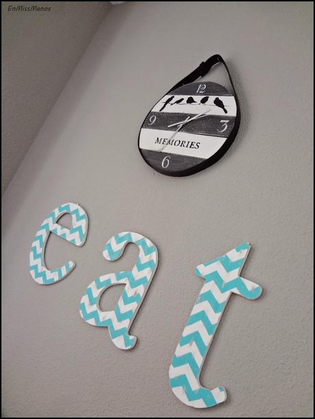 Letras con estampado Chevron + antes/después Letras con estampado Chevron + antes/después