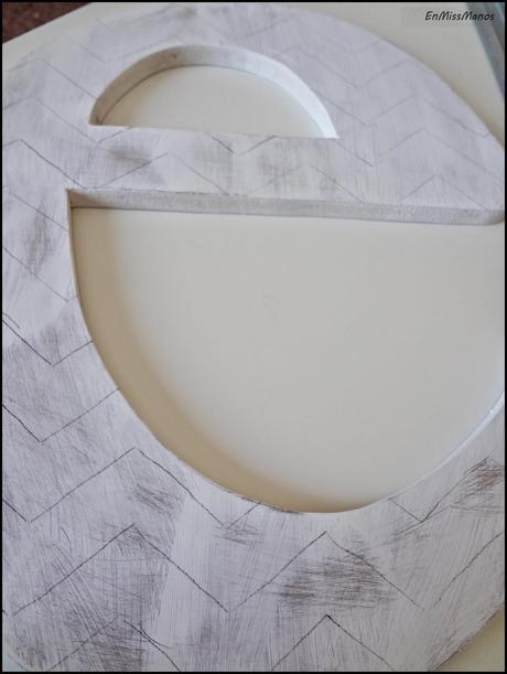 Letras con estampado Chevron + antes/después Letras con estampado Chevron + antes/después