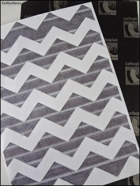 Letras con estampado Chevron + antes/después Letras con estampado Chevron + antes/después