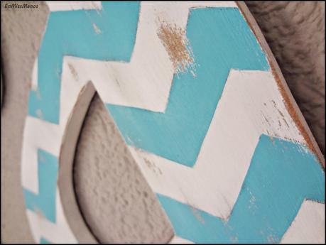 Letras con estampado Chevron + antes/después Letras con estampado Chevron + antes/después