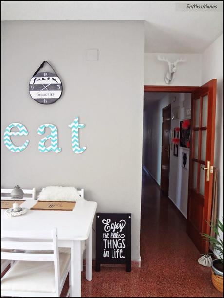 Letras con estampado Chevron + antes/después Letras con estampado Chevron + antes/después