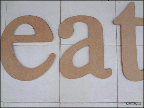 Letras con estampado Chevron + antes/después Letras con estampado Chevron + antes/después