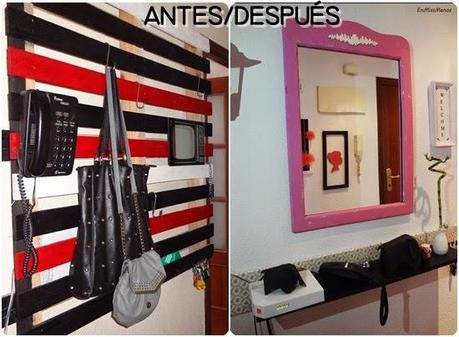 Recibidor terminado con un cartel y elefantes Recibidor terminado con un cartel y elefantes