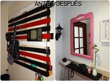 Recibidor terminado con un cartel y elefantes Recibidor terminado con un cartel y elefantes