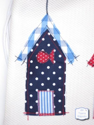 Mochila para mi bebé casetas de playa aplicaciones tela