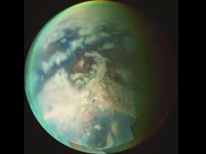 Extraño objeto aparece en Titán Representación artística de Titán.