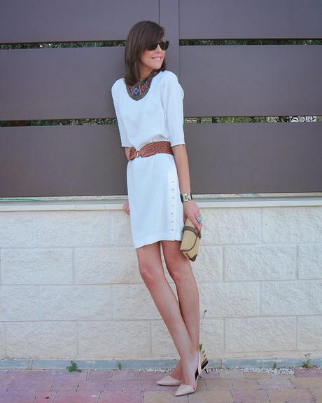 Vestido blanco Front Row Shop Vestido blanco Front Row Shop