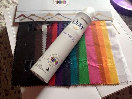Desodorante Dove Invisible Dry, colores a salvo muestrario colores de Dove