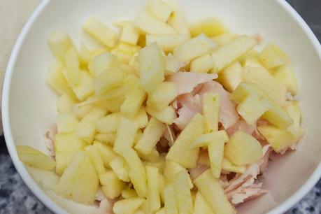 Sandwich rodilla de pavo y manzana Sandwich rodilla de pavo y manzana