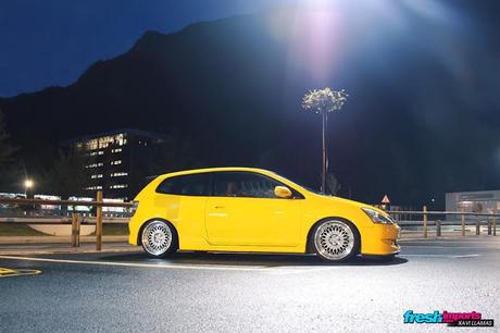 Mini KDD Stance en Andorra civic stance yellow