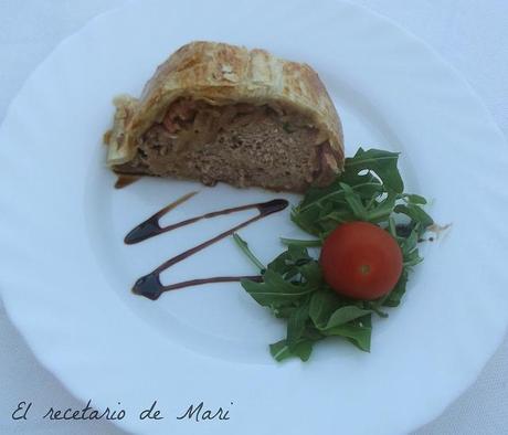 pastel de carne en hojaldre