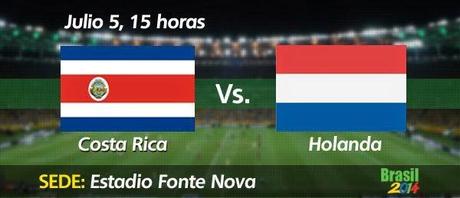 Partido Holanda vs Costa Rica Cuartos de Final 