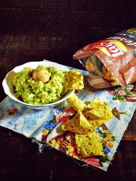 Guacamole con chips de maiz Guacamole con chips de maiz
