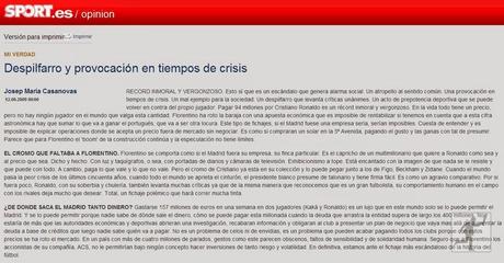 La prensa catalana con el fichaje de CR y el de Luis Suárez