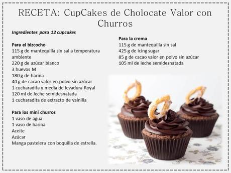 CupCakes de Chocolate Valor con Churros cupcake churros