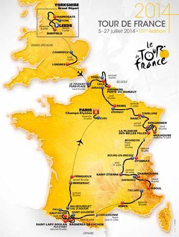 Recorrido del Tour de Francia 2014 (Foto: Le Tour)