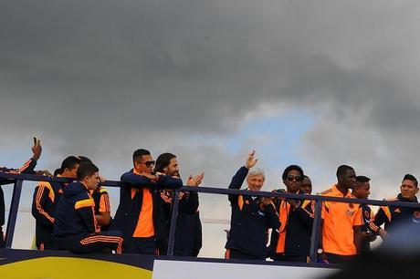 Multitudinaria recepción a la selección Colombia