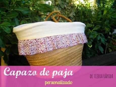 Capazo de Paja forrado con tela Capazo de Paja forrado con tela