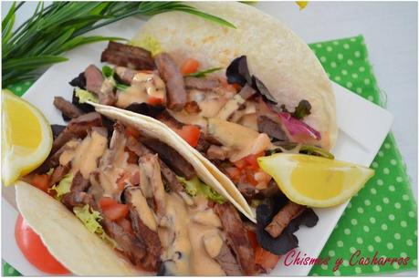 Tacos de Morucha con salsa Rach-BBQ Tacos de Morucha con salsa Rach-BBQ