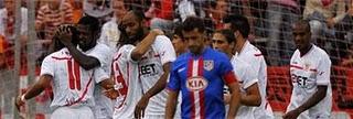 Kanoute anotó un gol en la victoria del Sevilla ante el Atlético de Madrid( 3-1)