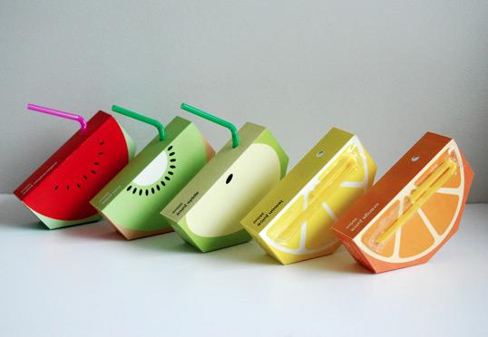Packagings creativos de zumos de fruta