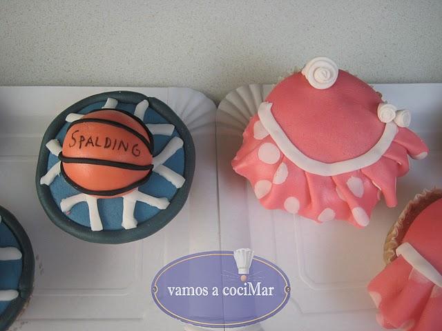 Cupcakes fondant para Ana y Javi