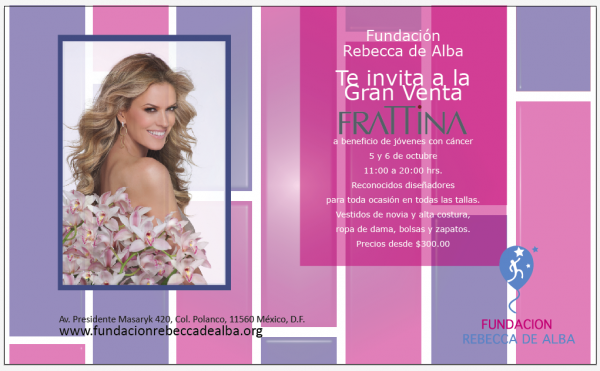 Gran Venta Frattina Con Fundación  Rebecca de Alba