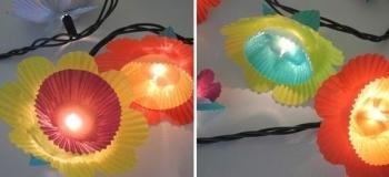 Cómo hacer una guirnalda de flores con luces Cómo hacer una guirnalda de flores con luces