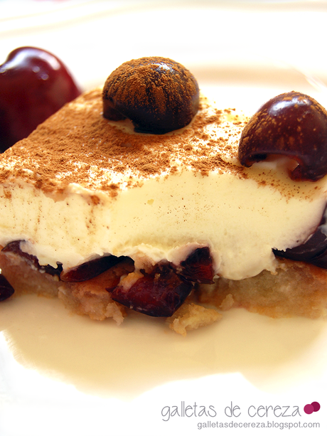 Tiramisú exprés de cereza