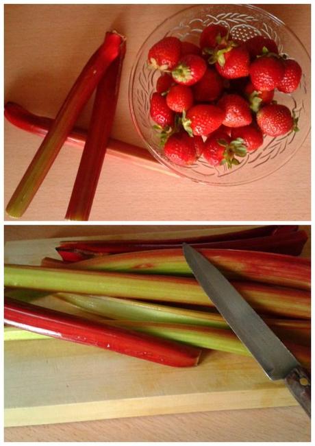 Pasteles de ruibarbo y fresas Pasteles ruibarbo
