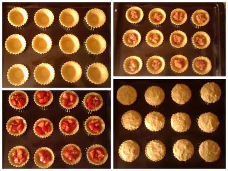 Pasteles de ruibarbo y fresas Collages20