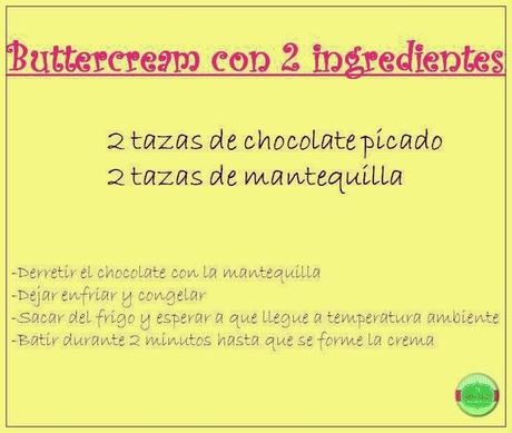 Buttercream con 2 ingredientes