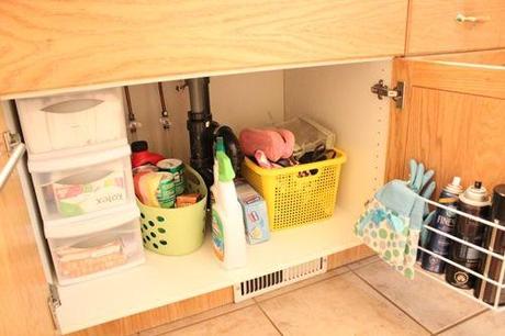 Organizando el bajo fregadero... Organizando el bajo fregadero...