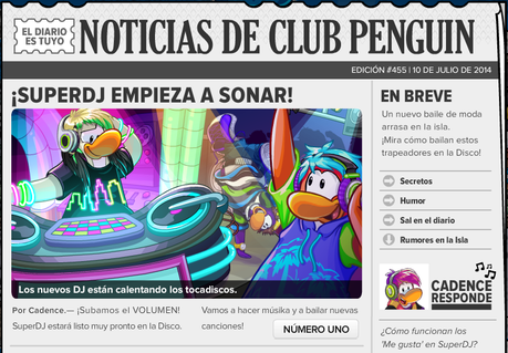Periódico de Club Penguin #455 – Super DJ Empieza a Sonar! part1 Periódico de Club Penguin #455 – Super DJ Empieza a Sonar!