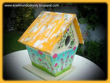 CASITA DE PAJAROS EN DECOUPAGE Y CON MULTICARGA!! CASITA DE PAJAROS EN DECOUPAGE Y CON MULTICARGA!!