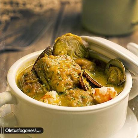 Alcachofas rebozadas en salsa Alcachofas rebozadas en salsa