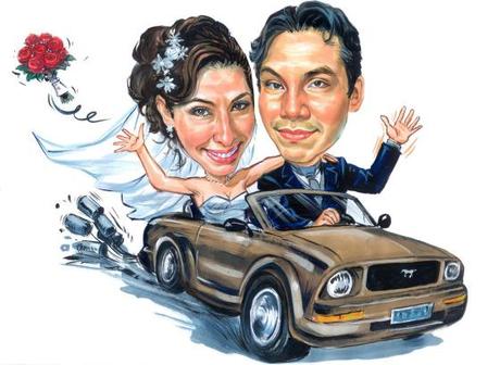 Caricaturas caricatura novios